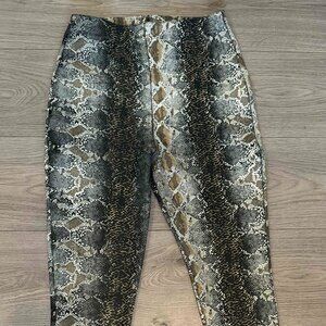 SNAKE PRINT SKINNY JEANS